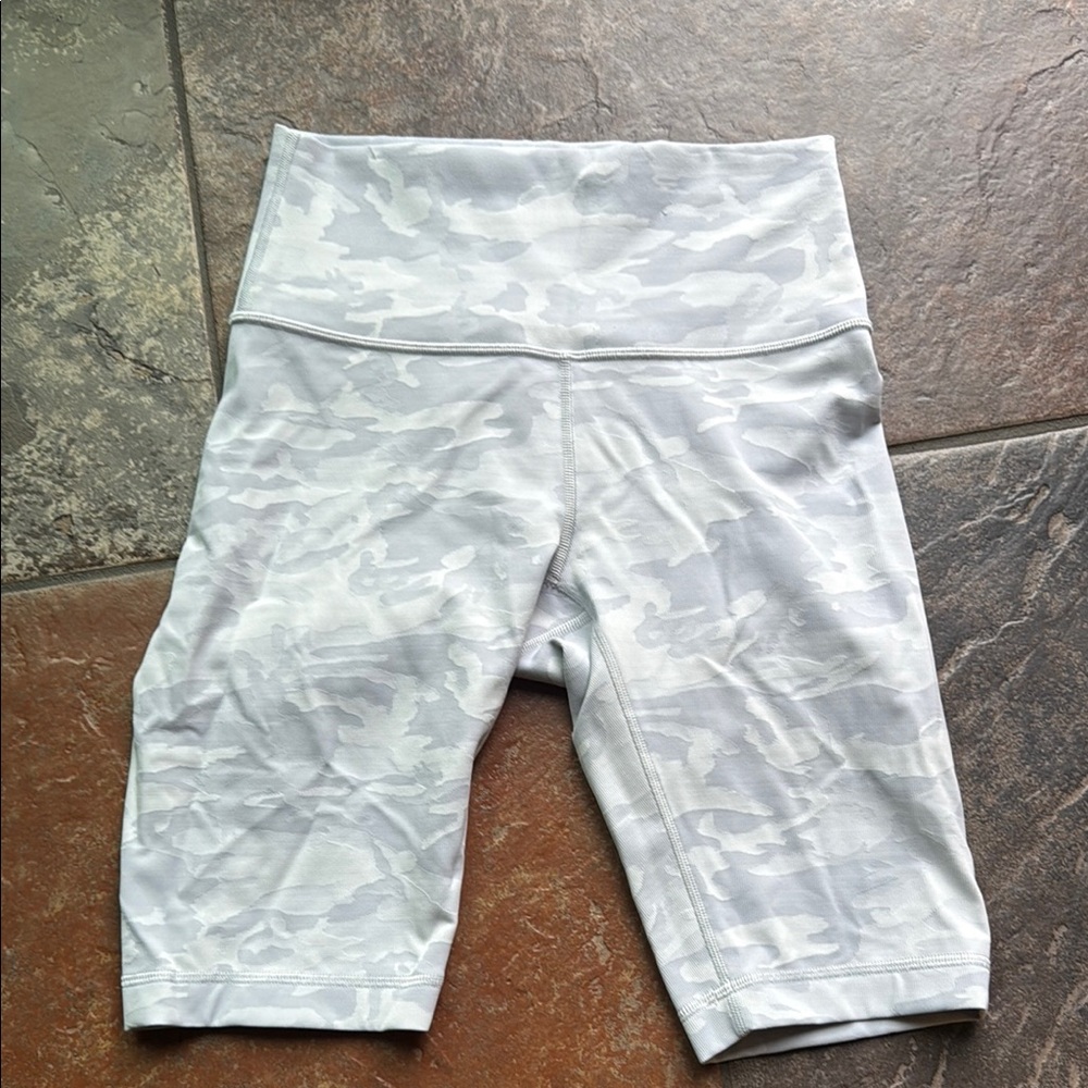 lululemon athletica Gray Bike Shorts High-Waisted Compression